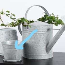 Oud zinken bloempot 9cm