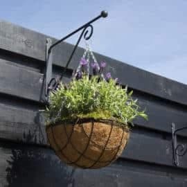 Zwart metalen hanging basket