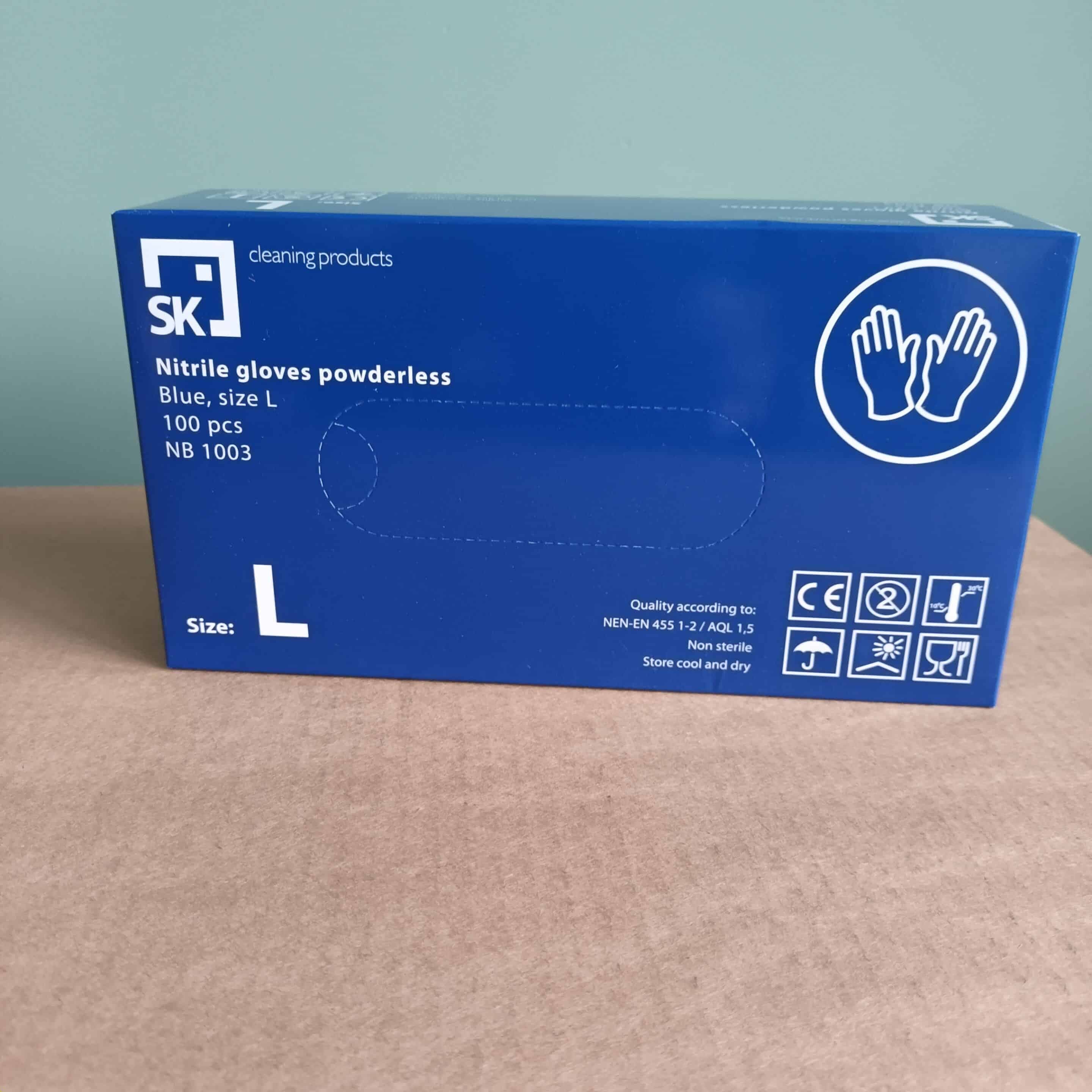 Soft nitril handschoenen L 100st.